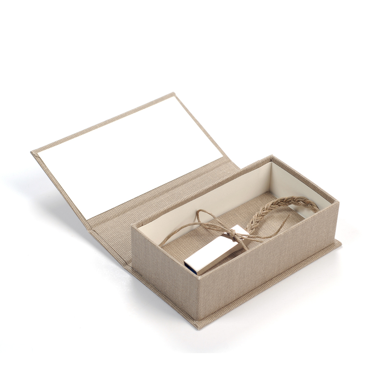 Krabička Jute na USB Flash disk - dárkový obal